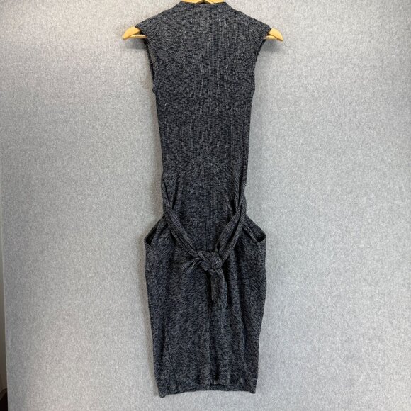 Vena Cava Womens Tank Midi Dress Blue White Ribbed V- Neck Tie Waist Size XS (?) - Picture 12 of 16